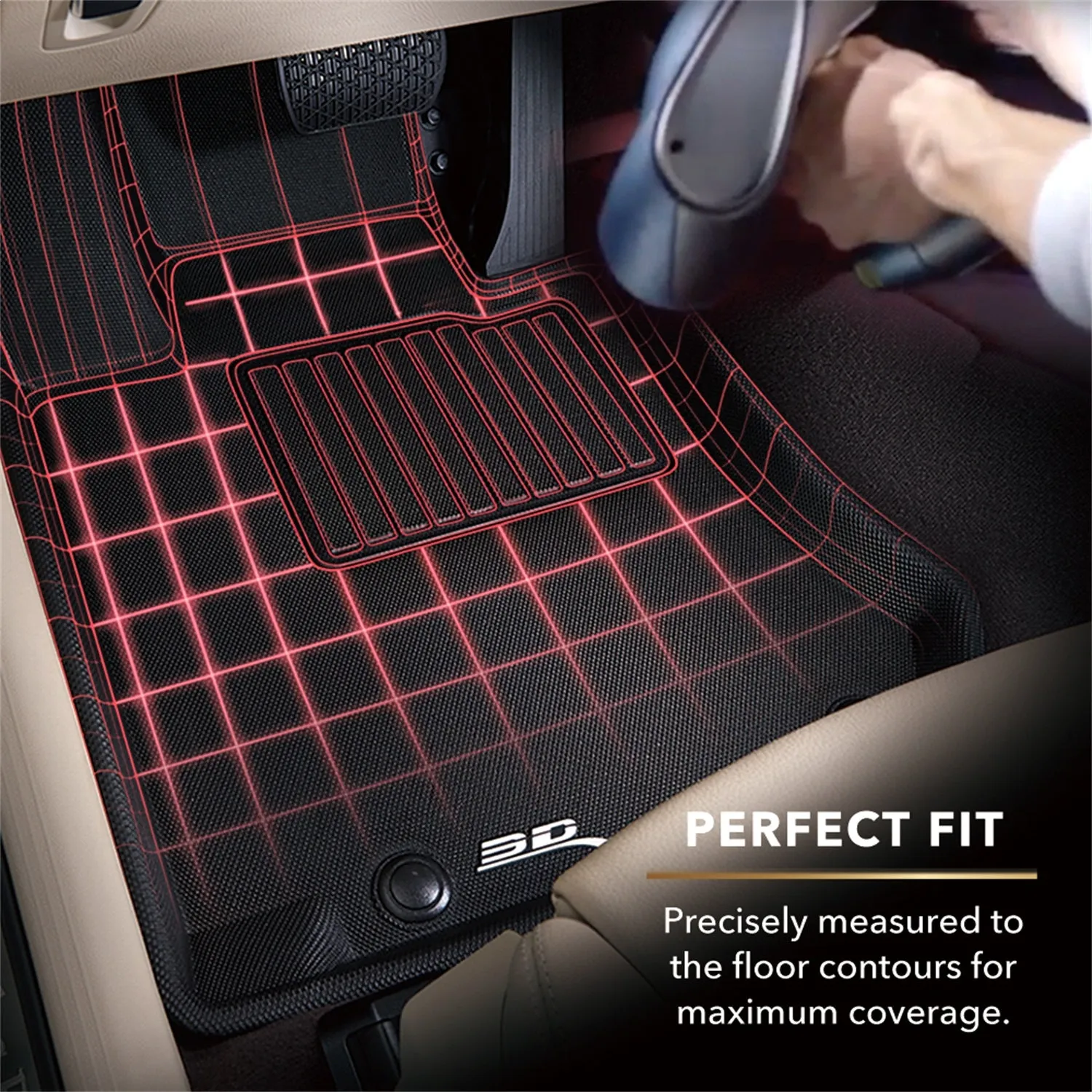3D MAXpider L1BM00621502 - KAGU Floor Mat Tan 2 pc. Rear