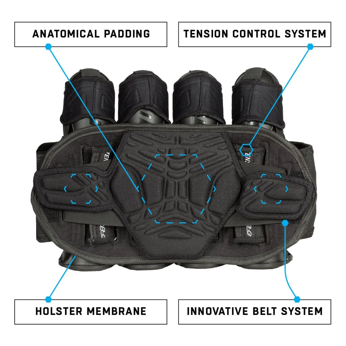 HK Army Zero G 2.0 Harness 4 3 - Black/Blue