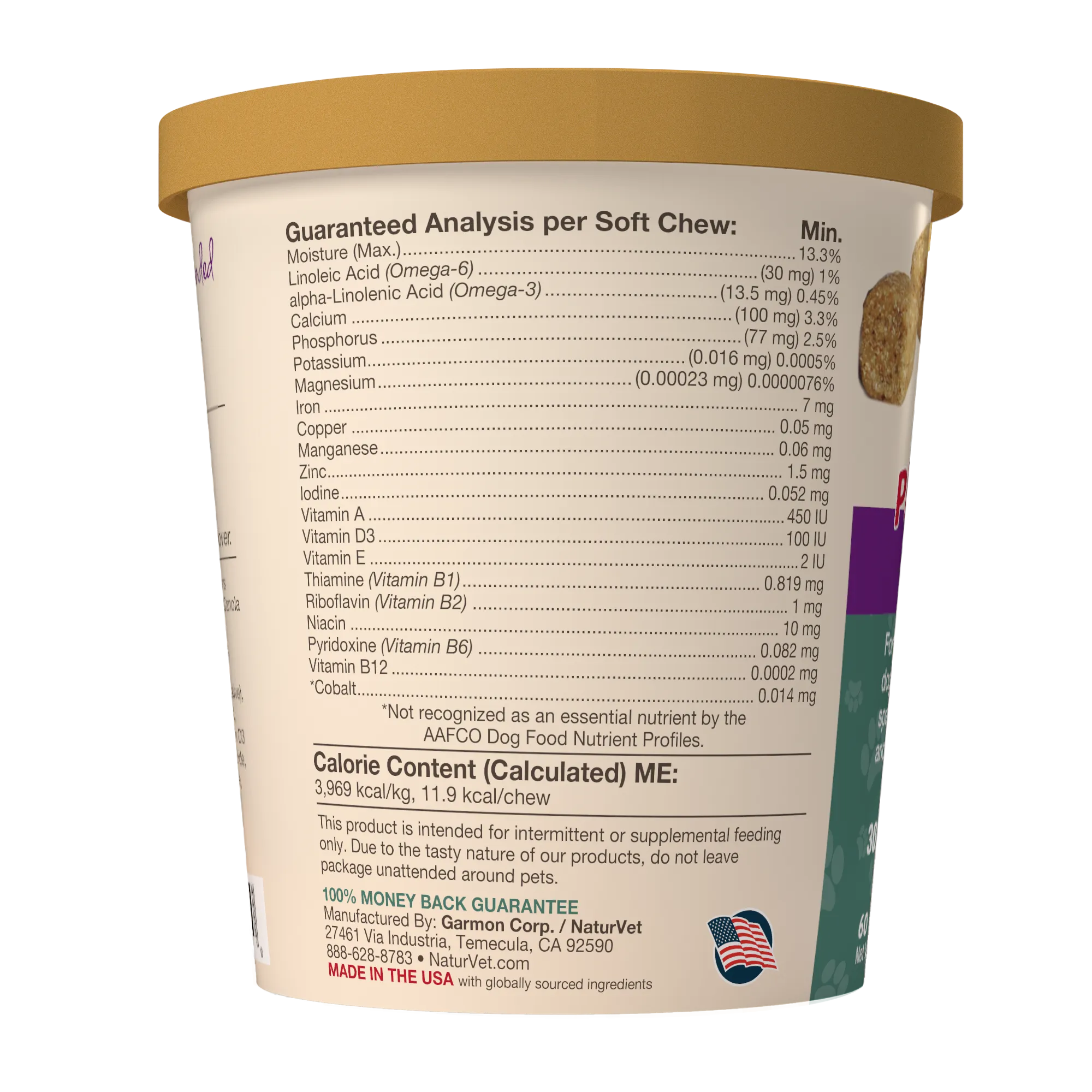 NaturVet VitaPet Adullt Daily Vitamins plus Breath Aid 60 soft chews